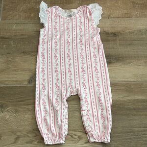 The Beaufort Bonnet Company Pink and White Striped One Piece